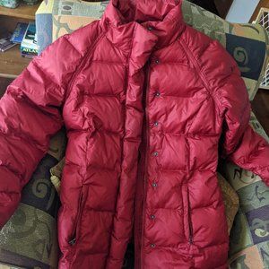 Athleta Alternative Down Puffer Coat Red M